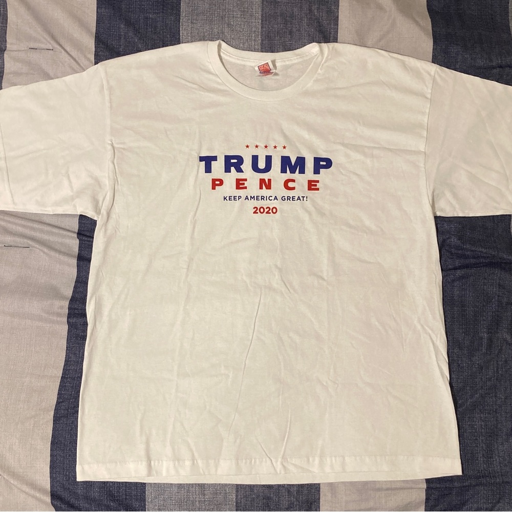 Trump Pence Keep America Great 2020 T Shirt Sz 2XL White USA